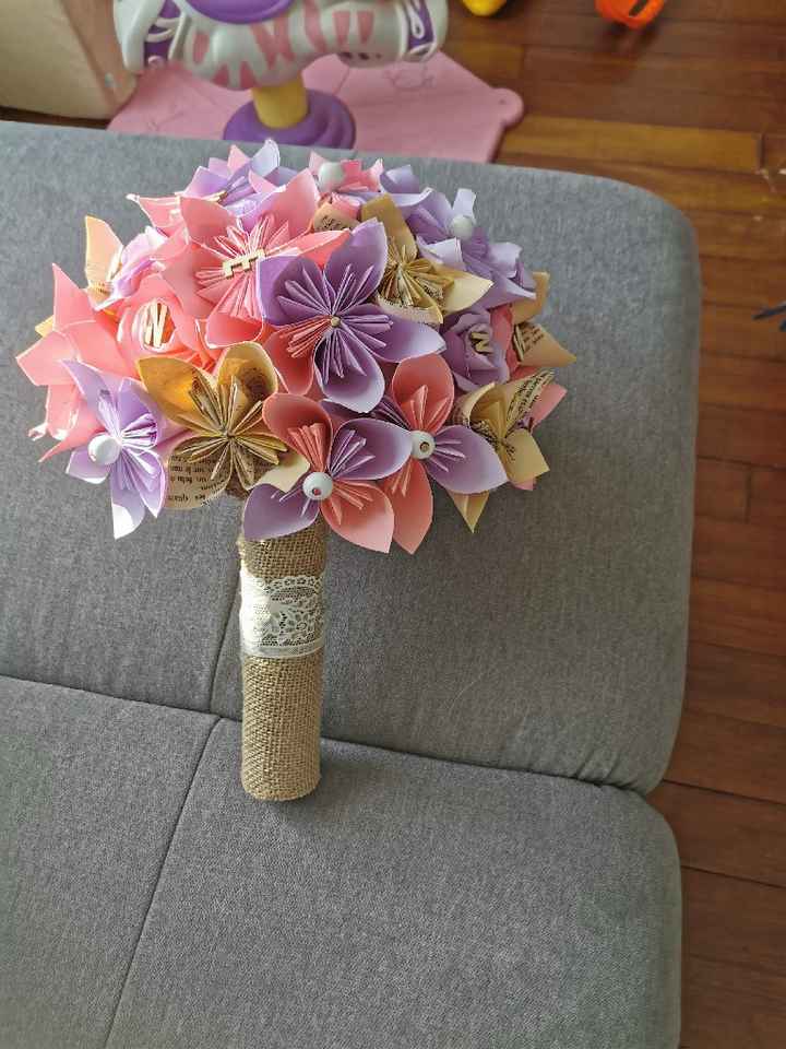 Bouquet origami / pluie - 1