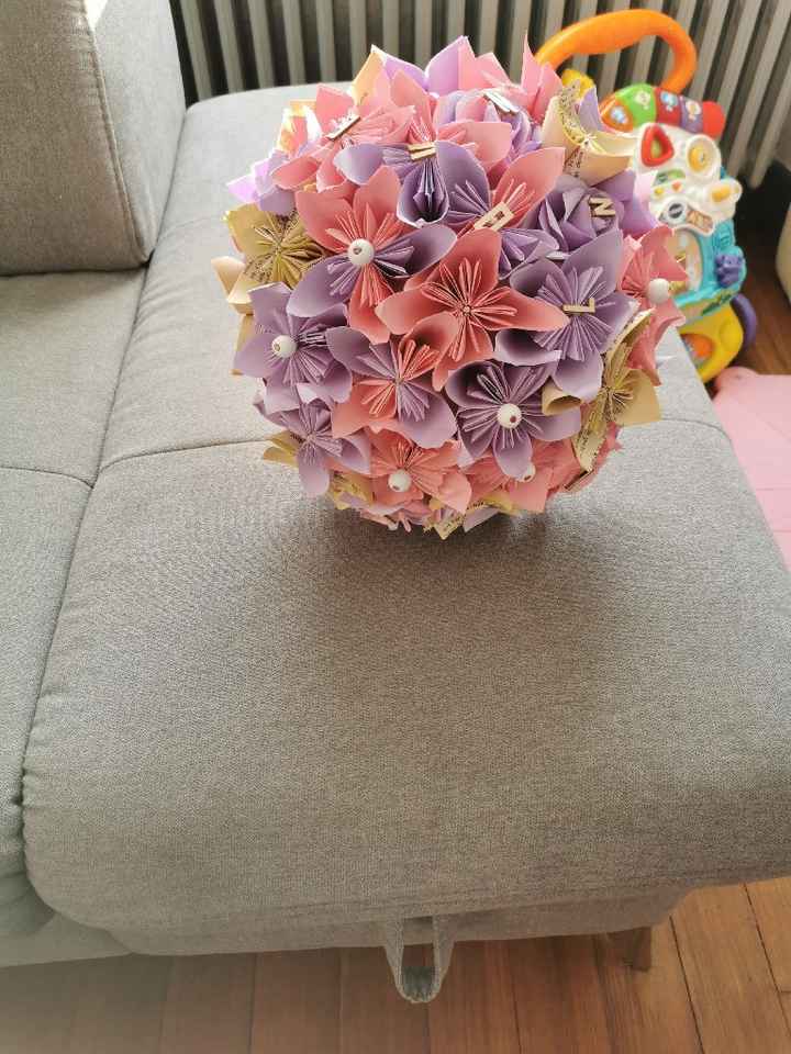 Bouquet origami / pluie - 2