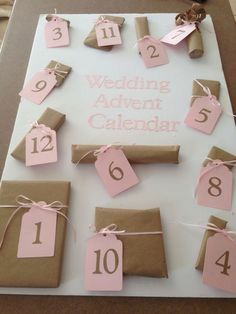 Calendrier de l'avant mariage 6