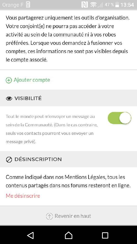 Supprimer mon compte - 1