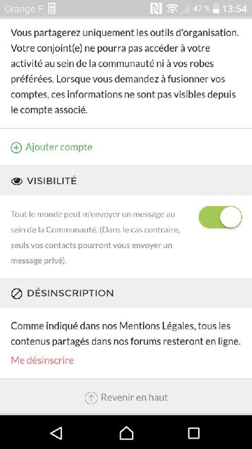 Supprimer mon compte - 1