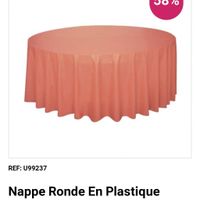 a la recherche de nappes rondes corail ou pêche - 1