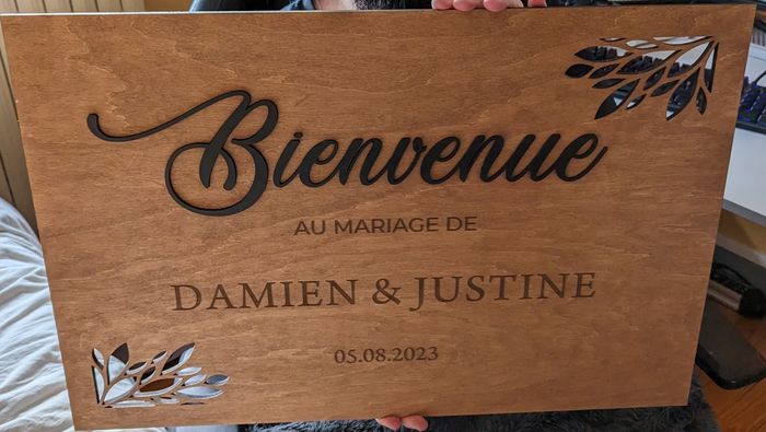 Panneau de bienvenue reçu ☺️ 1