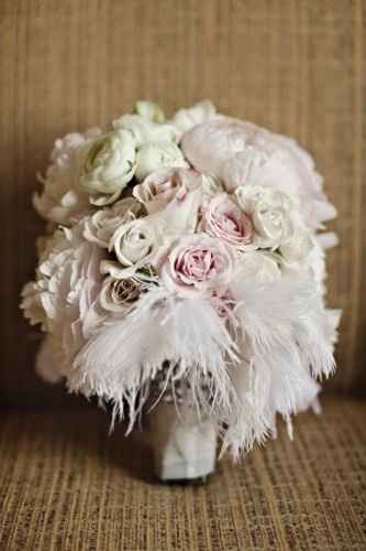 bouquet plumes blanches