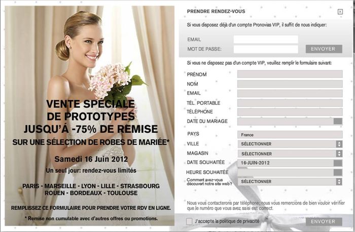 vente privée pronovias