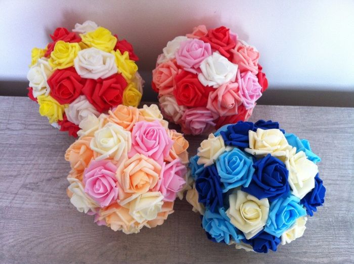 boules de fleurs réalisées