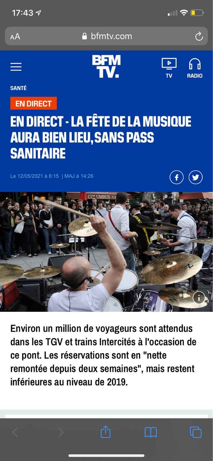 Est ce normal ????? :  la Fête de la musique aura bien Lieu, sans pass sanitaire - 1