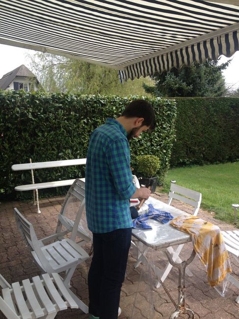 En plein travail
