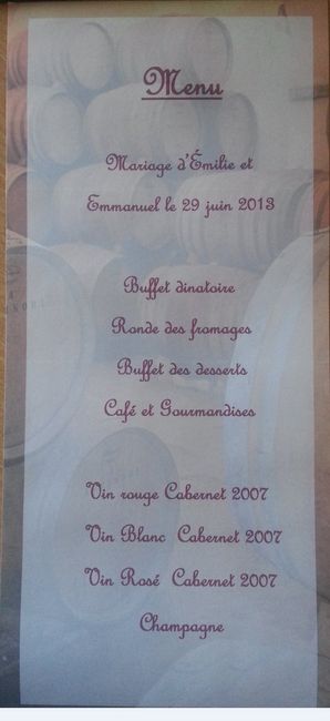 le menu