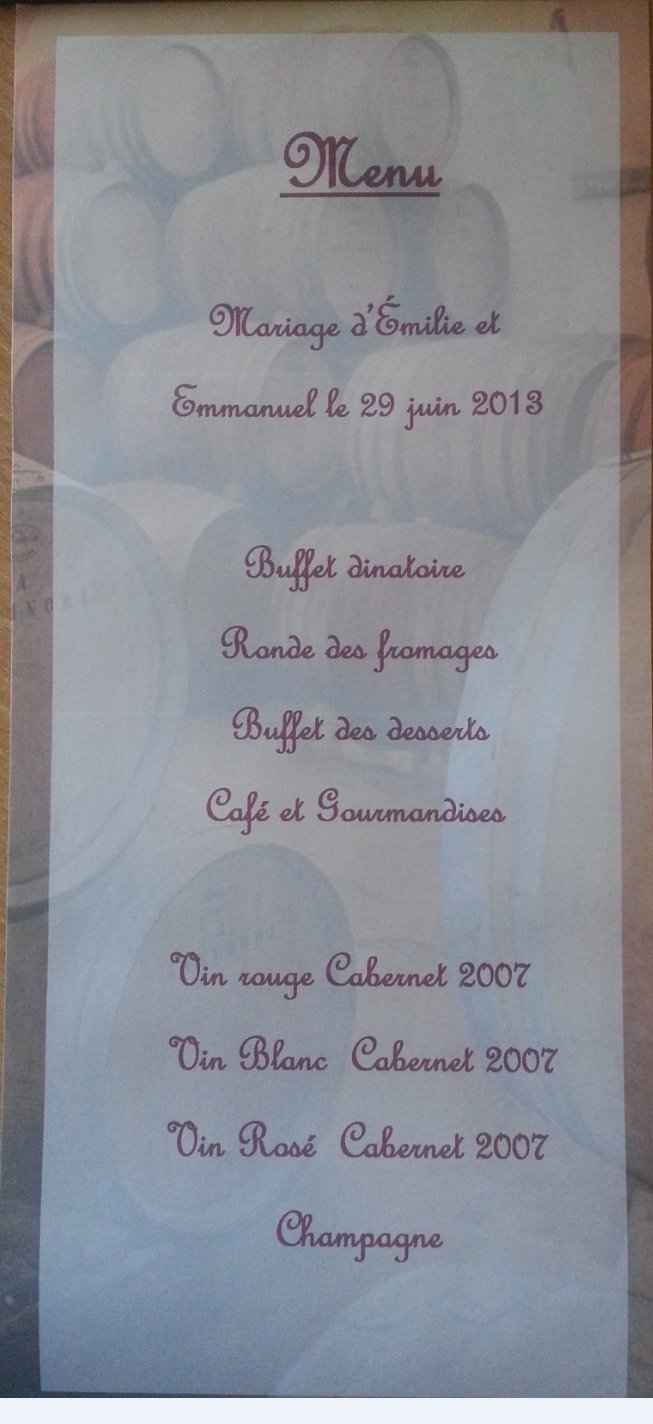 le menu
