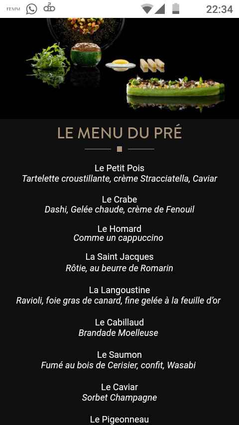 Reformulation menu - 1