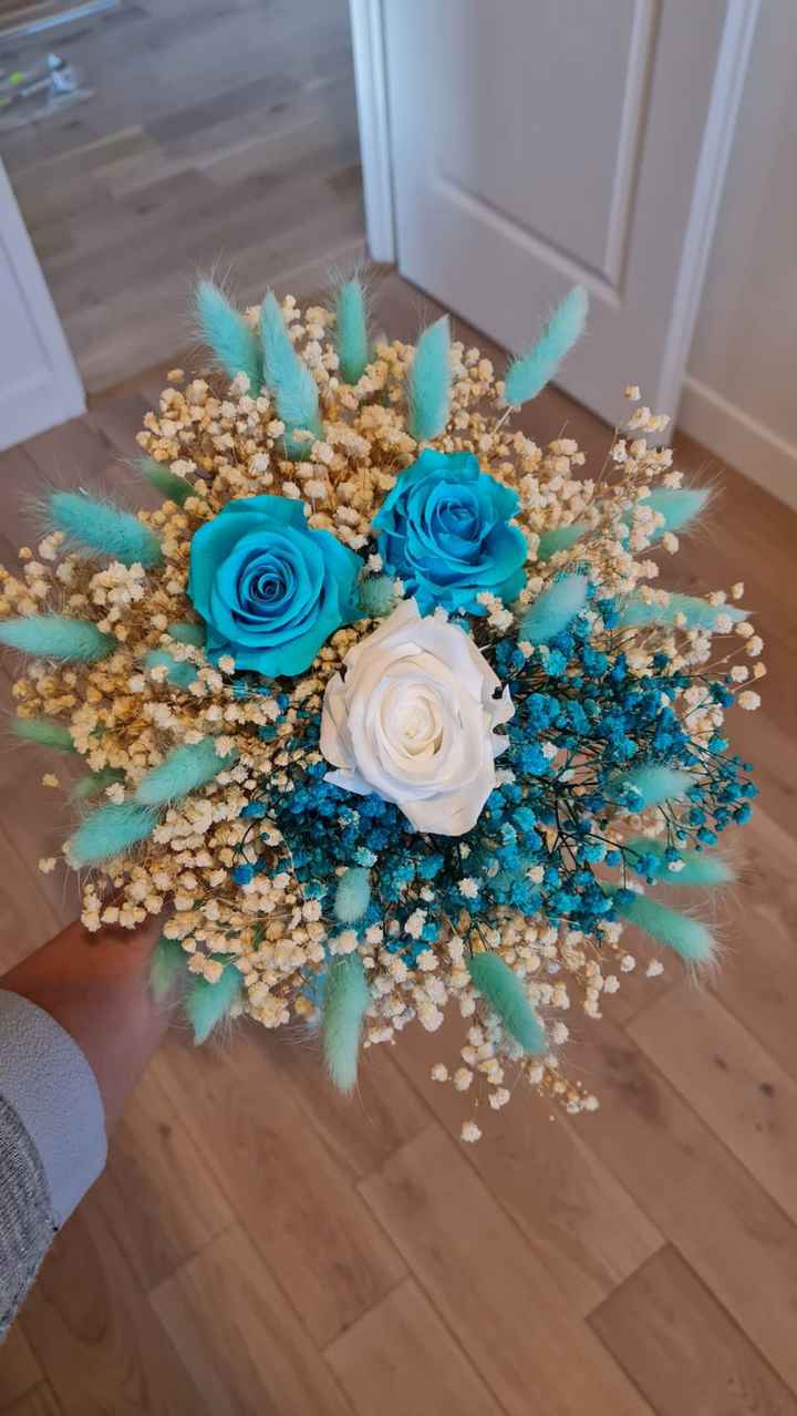 Bouquet de mariée en fleurs séchées - 1