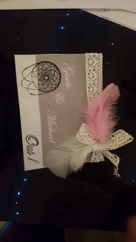 Faire parts sur le thème des plumes - 1