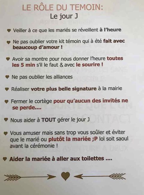 Kit parfait temoin - 10