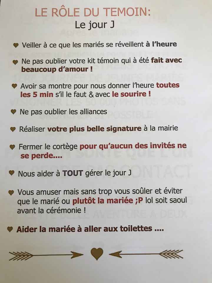 Kit du parfait témoins - 9