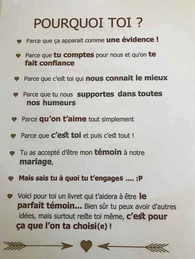 Kit parfait temoin - 5
