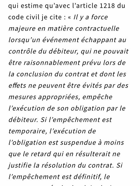 Difficulté report mariage 1