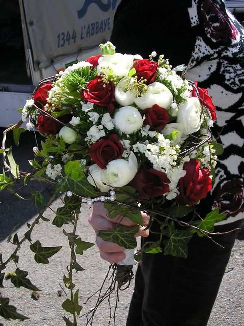bouquet rouge et blanc