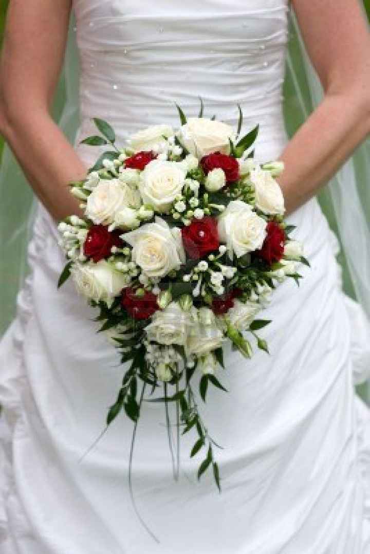 Bouquet de roses rouge et blanche