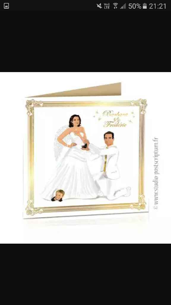 Inspiration mariage doré: faire part - 1