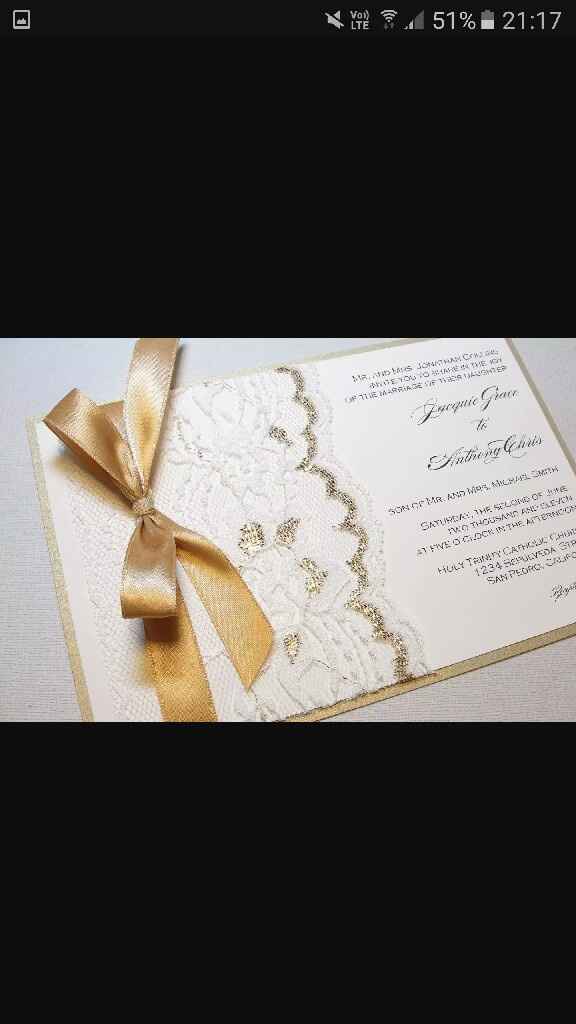 Inspiration mariage doré: faire part - 4