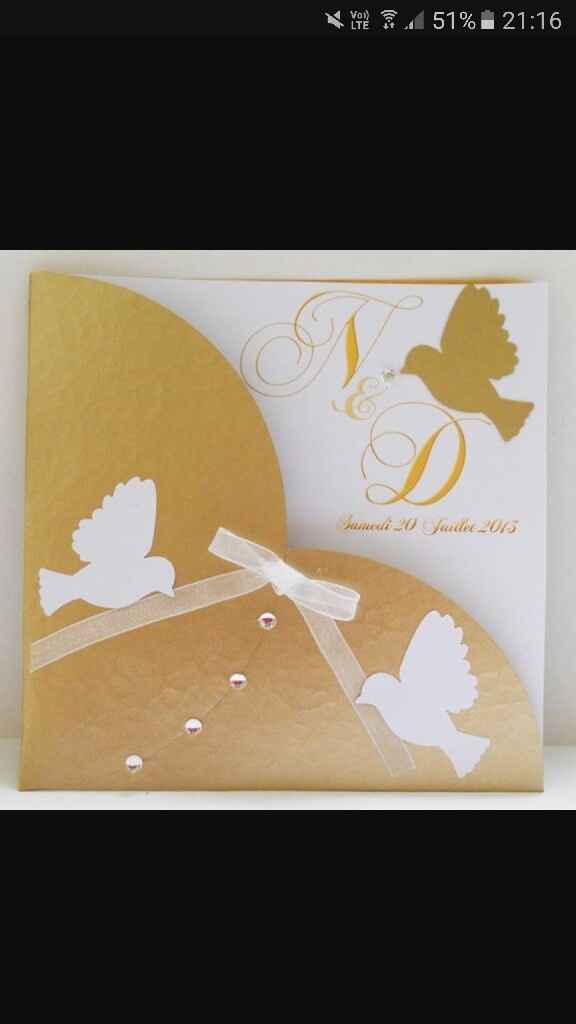 Inspiration mariage doré: faire part - 7