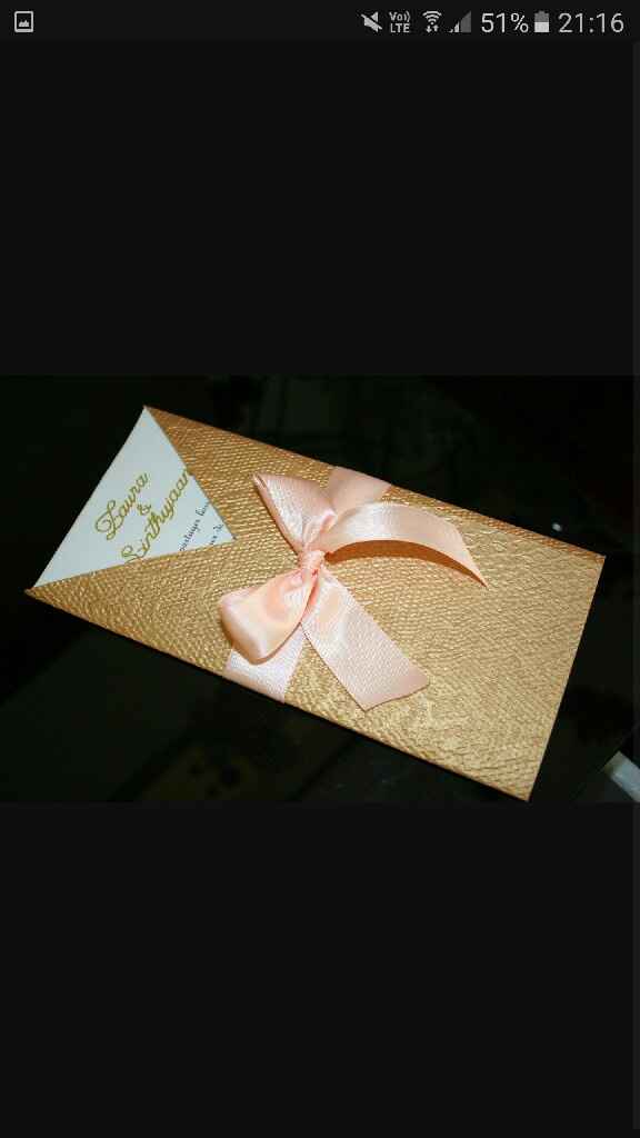 Inspiration mariage doré: faire part - 9