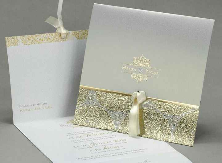 Inspiration mariage doré: faire part - 14