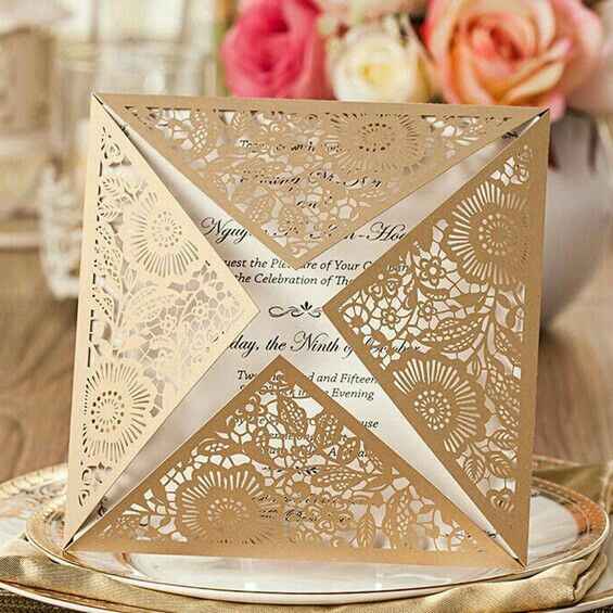 Inspiration mariage doré: faire part - 15