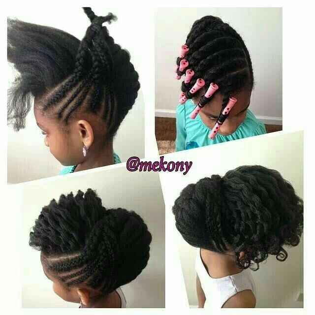 Idée coiffure petite princesse de couleur - 2