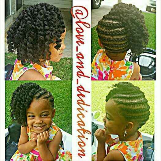 Idée coiffure petite princesse de couleur - 6