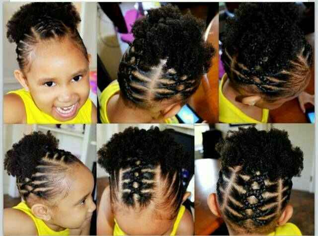 Idée coiffure petite princesse de couleur - 14