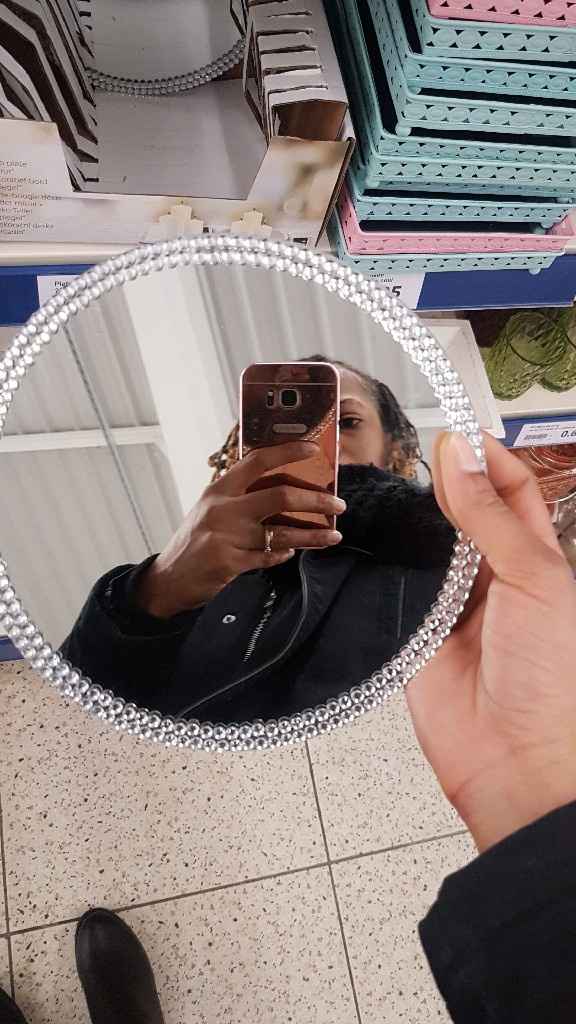 Miroir rond centre de table - 1