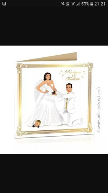 Inspiration mariage doré: faire part - 1