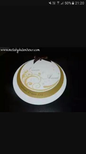 Inspiration mariage doré: faire part - 2