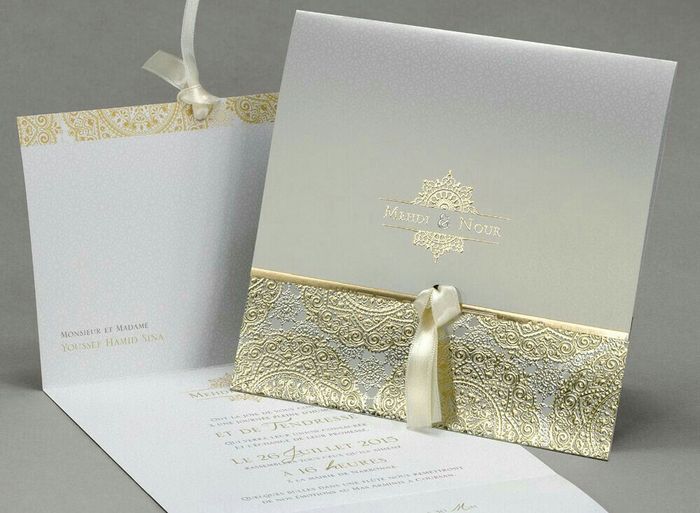 Inspiration mariage doré: faire part - 14