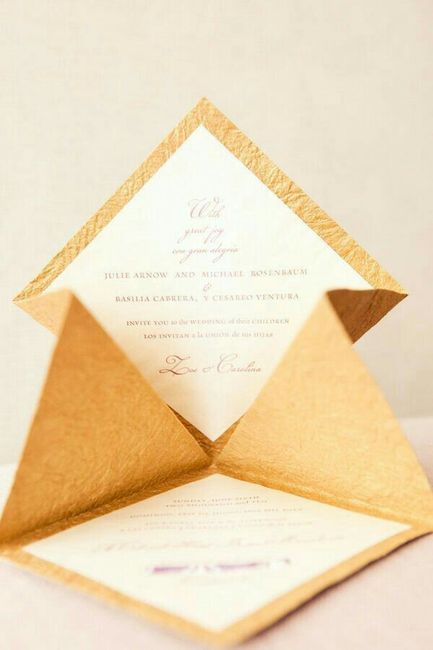 Inspiration mariage doré: faire part - 17