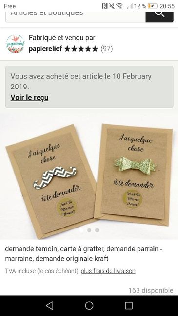 Notre demande en témoin - 1