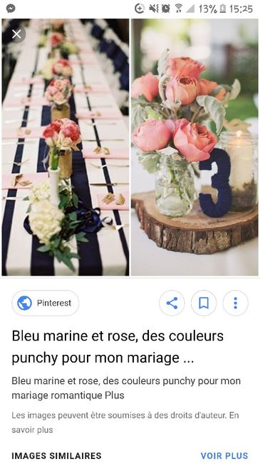 Déco bleu marine rose pâle et ivoire - 3