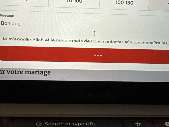 Impossible de contacter les prestataires 1