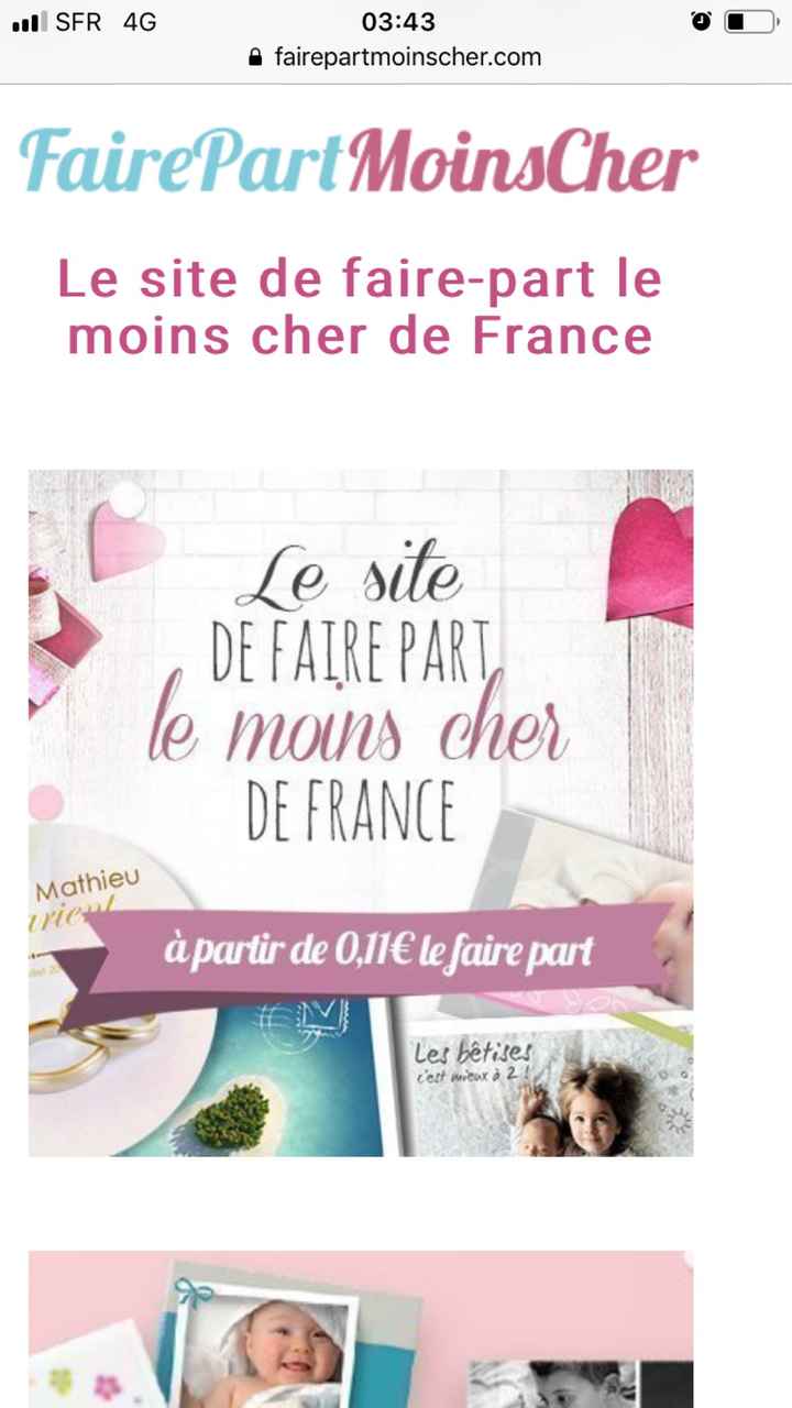 Choix des faire parts - 1