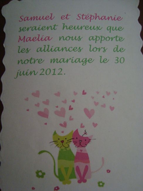Demande à la porteuse des alliances 2ème page