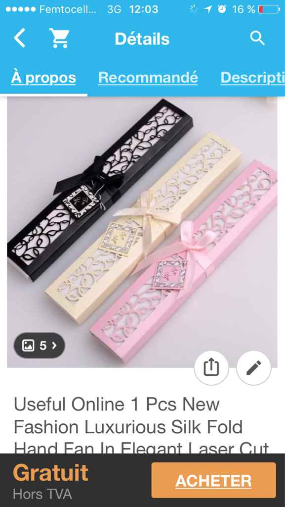 Cadeaux pour les invités - en remplacement des dragées - 1