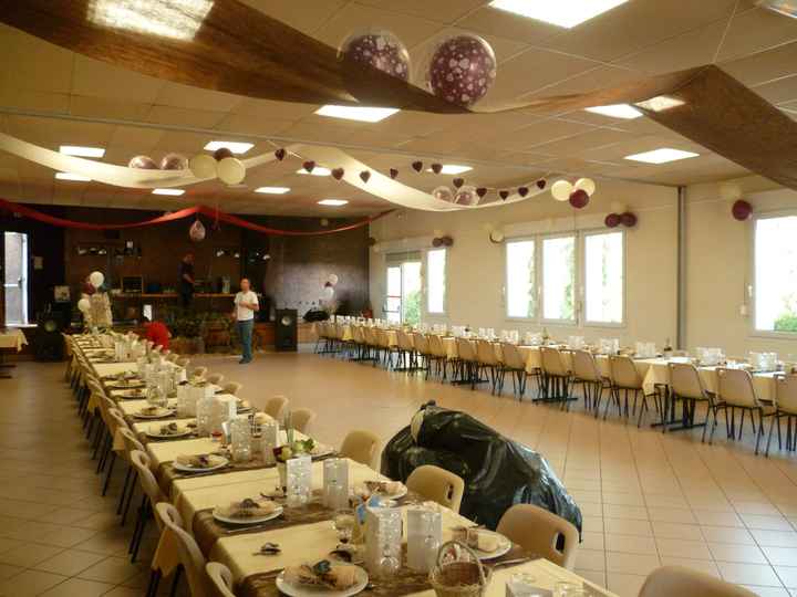 La déco de la salle du repas de noces 