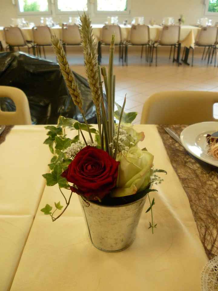 centre fleurs pour table d'invités 