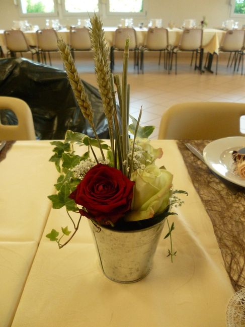 centre fleurs pour table d'invités 