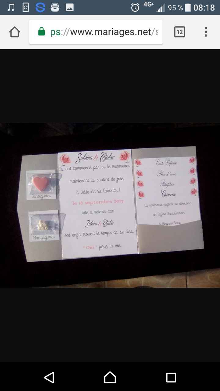 Intérieur faire-part