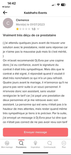 Prestataire irrespectueux 2