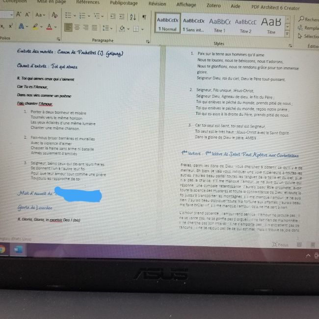 Exemple livret de messe 6
