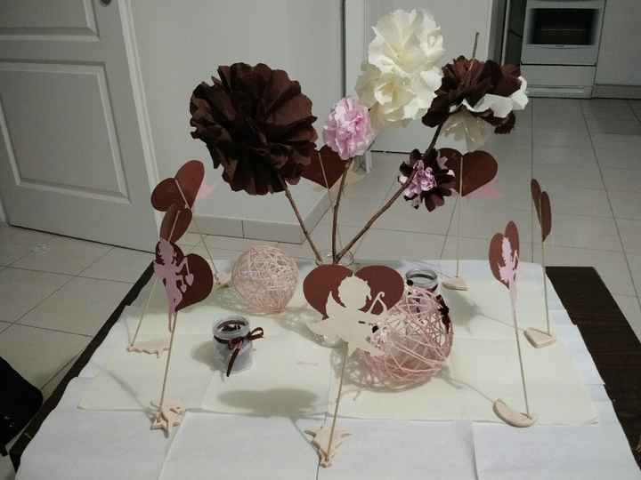Premier essai déco de table avec marqué place cupidon - 1